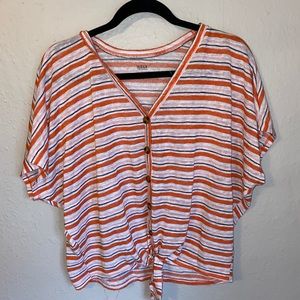 Striped button down shirt